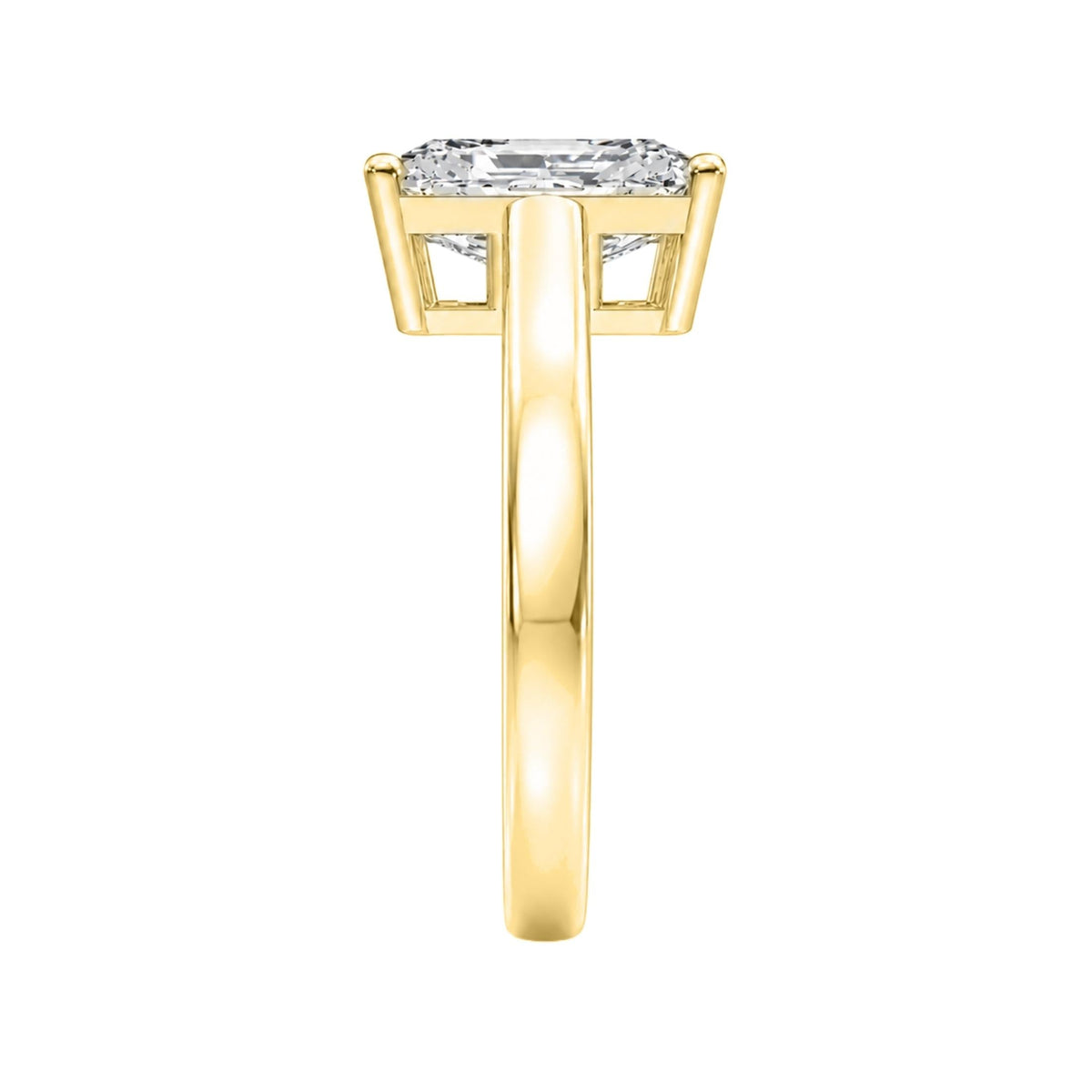 Lab-Grown Diamond Radiant Cut Solitaire Engagement Ring in 14K White Gold or 14K Yellow Gold