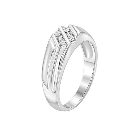 Men's 1/7 ct. T.W. Lab-Grown Diamond Ring in Sterling Silver or 14K Gold over Silver