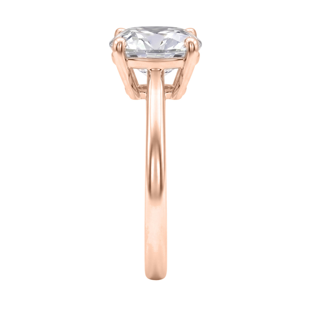 Lab-Grown Diamond Cushion Cut Solitaire Engagement Ring in 14K White Gold or 14K Yellow Gold