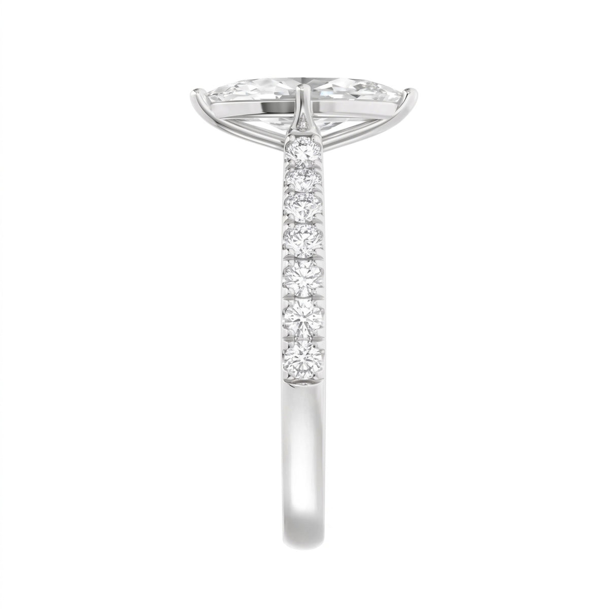 Lab-Grown Diamond Marquise Solitaire Wedding Ring in 14K White Gold or 14K Yellow Gold