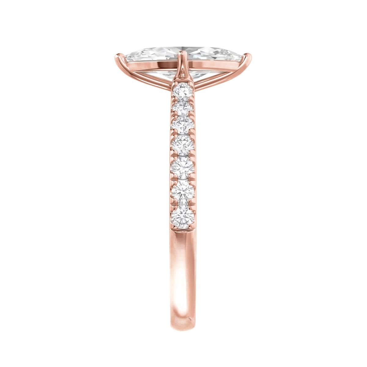 Lab-Grown Diamond Marquise Solitaire Wedding Ring in 14K White Gold or 14K Yellow Gold