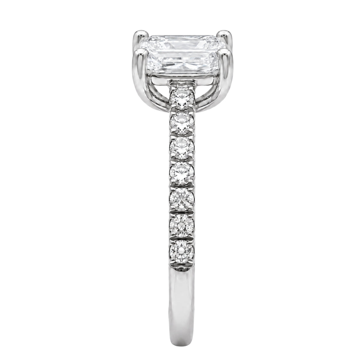 Lab-Grown Diamond Radiant Solitaire Wedding Ring in 14K White Gold or 14K Yellow Gold
