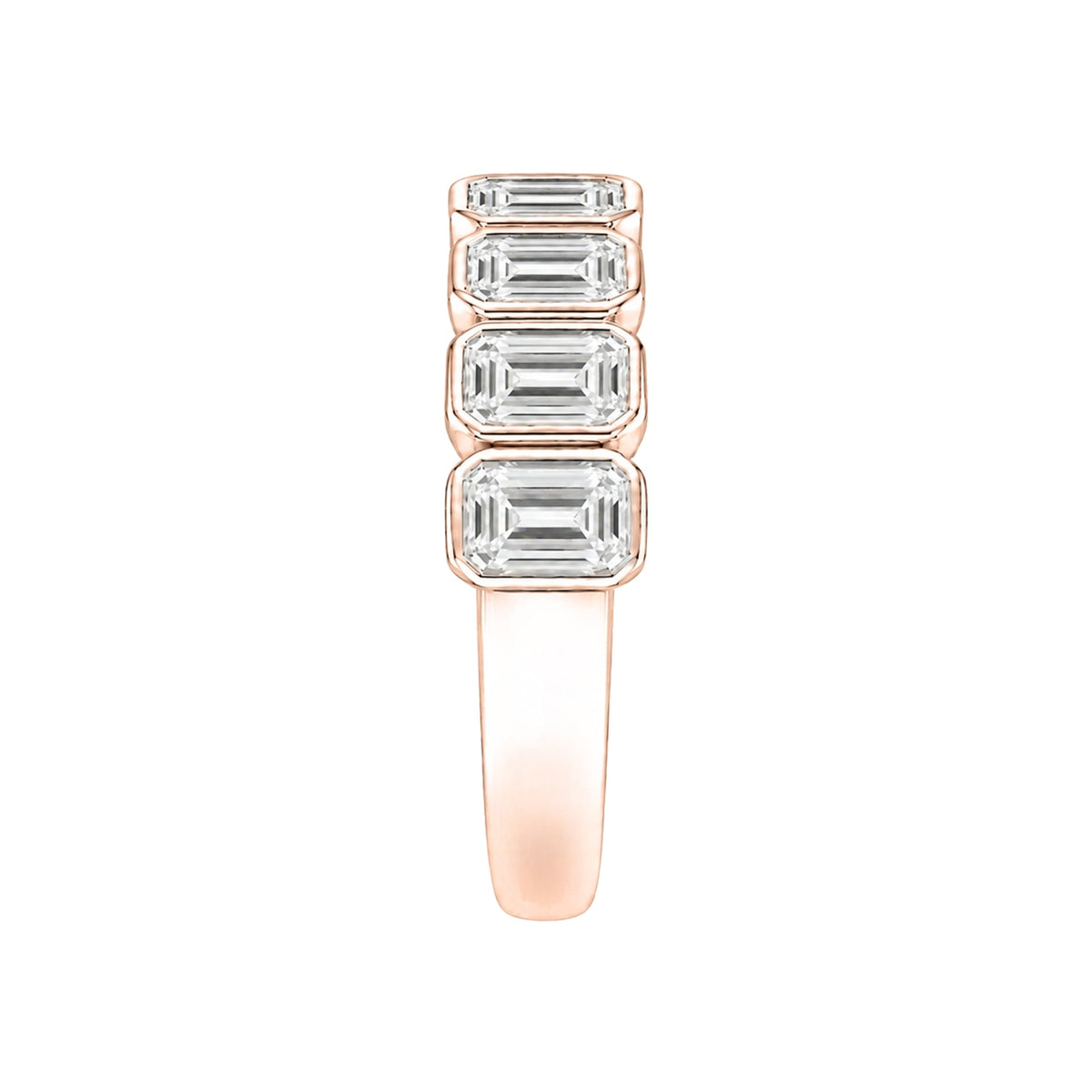 Lab-Grown Diamond Emerald-Cut 7 Stone Ring in 14K White Gold or 14K Yellow Gold