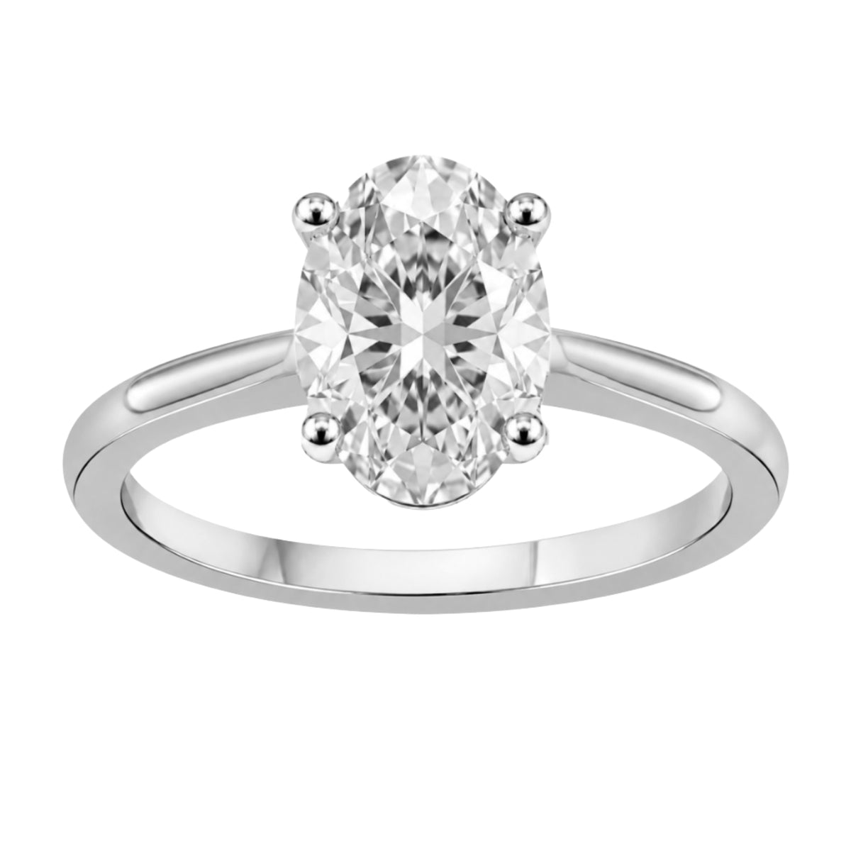 Lab-Grown Diamond Solitaire Engagement Ring in 14K White Gold or 14K Yellow Gold