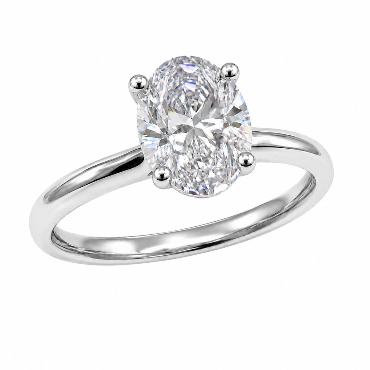 Lab-Grown Diamond Solitaire Engagement Ring in 14K White Gold or 14K Yellow Gold