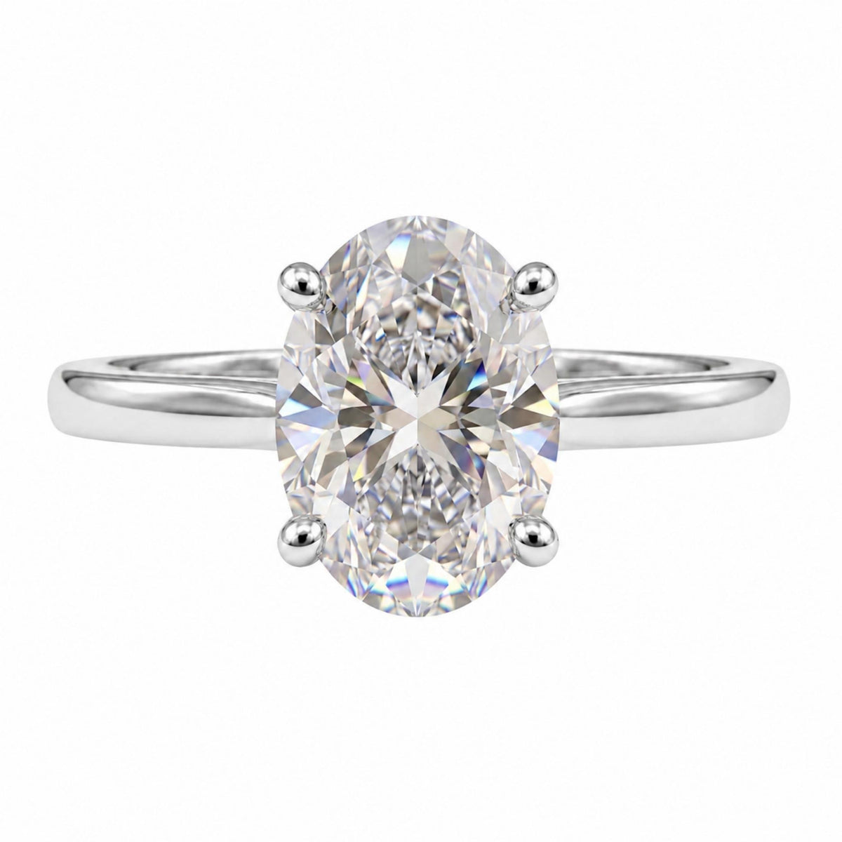 Lab-Grown Diamond Solitaire Engagement Ring in 14K White Gold or 14K Yellow Gold