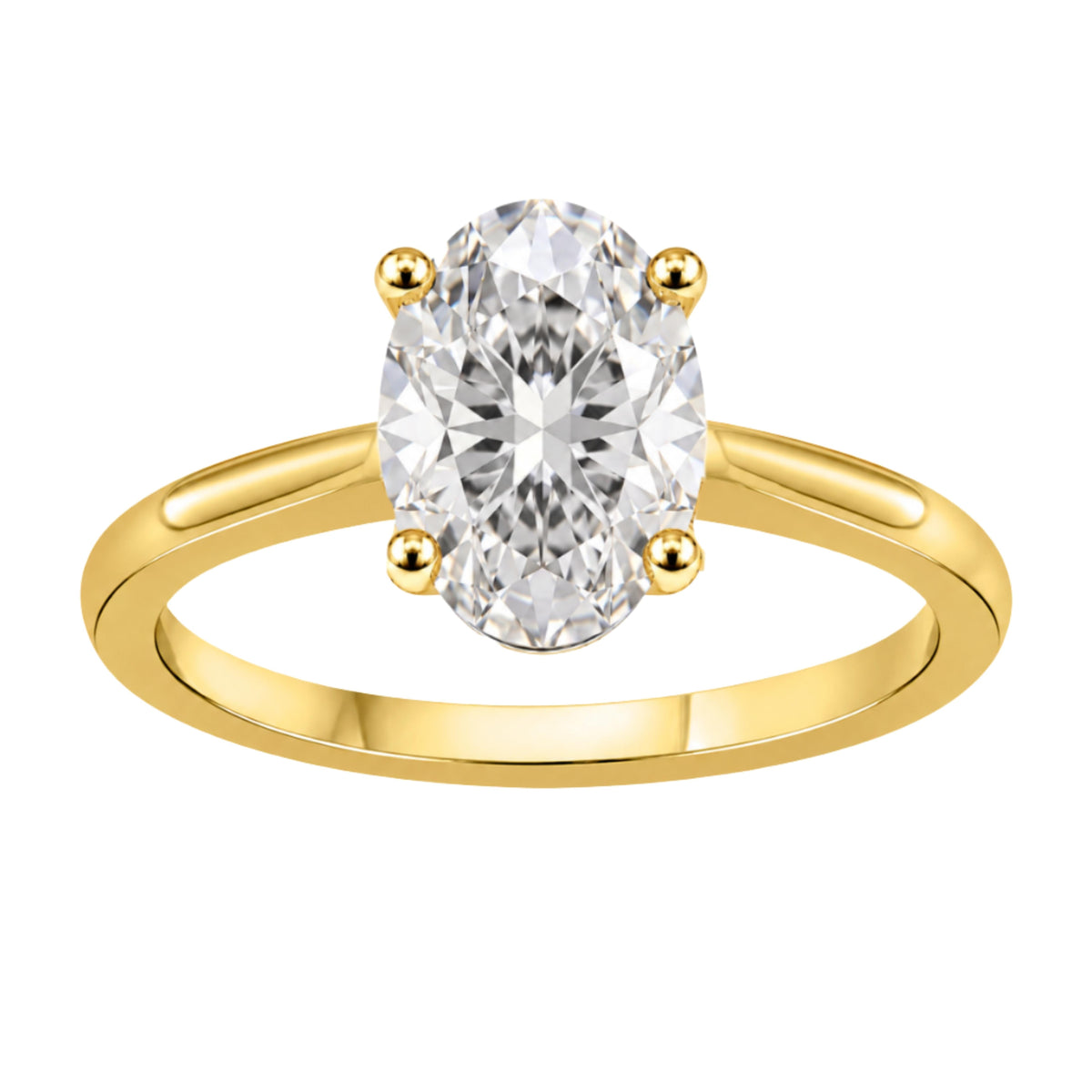 Lab-Grown Diamond Solitaire Engagement Ring in 14K White Gold or 14K Yellow Gold