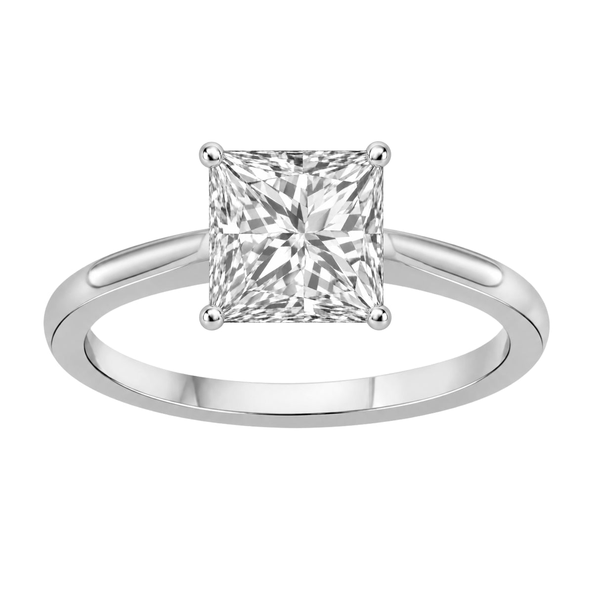 Lab-Grown Diamond Solitaire Engagement Ring in 14K White Gold or 14K Yellow Gold