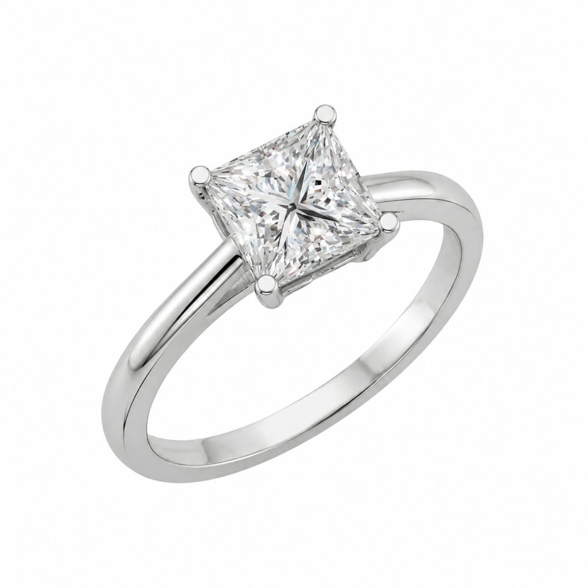 Lab-Grown Diamond Solitaire Engagement Ring in 14K White Gold or 14K Yellow Gold