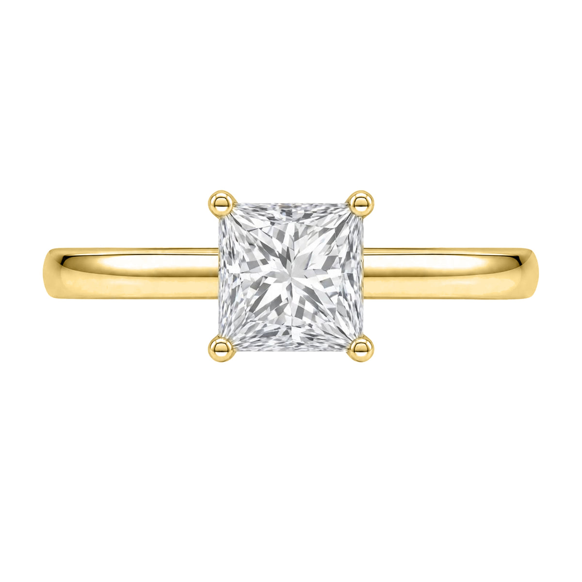 Lab-Grown Diamond Solitaire Engagement Ring in 14K White Gold or 14K Yellow Gold