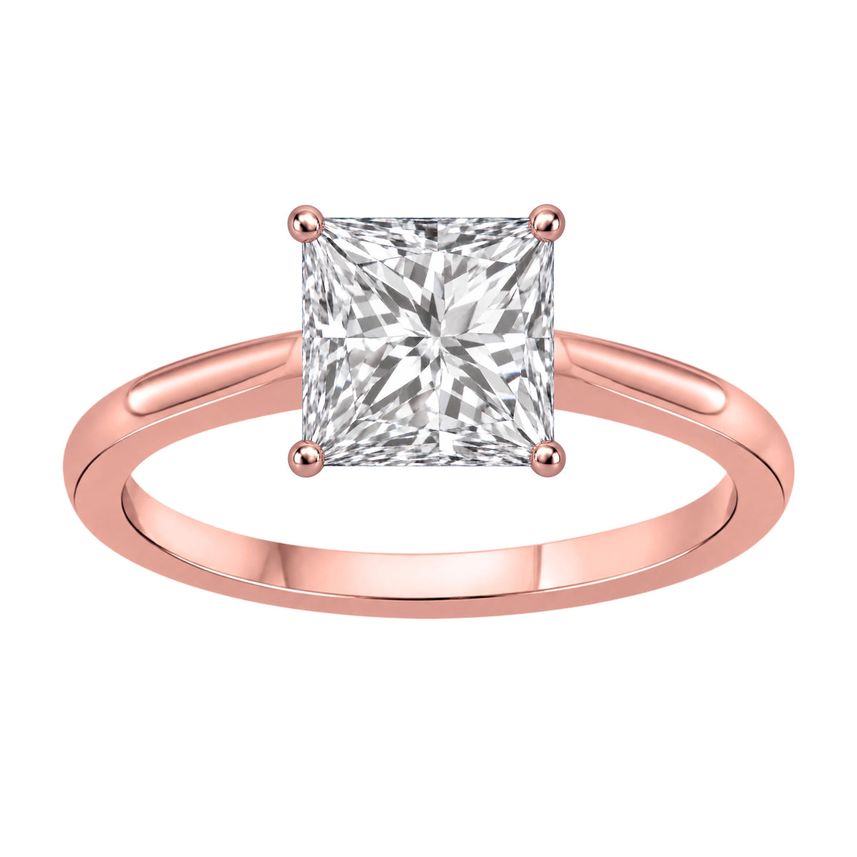 Lab-Grown Diamond Solitaire Engagement Ring in 14K White Gold or 14K Yellow Gold