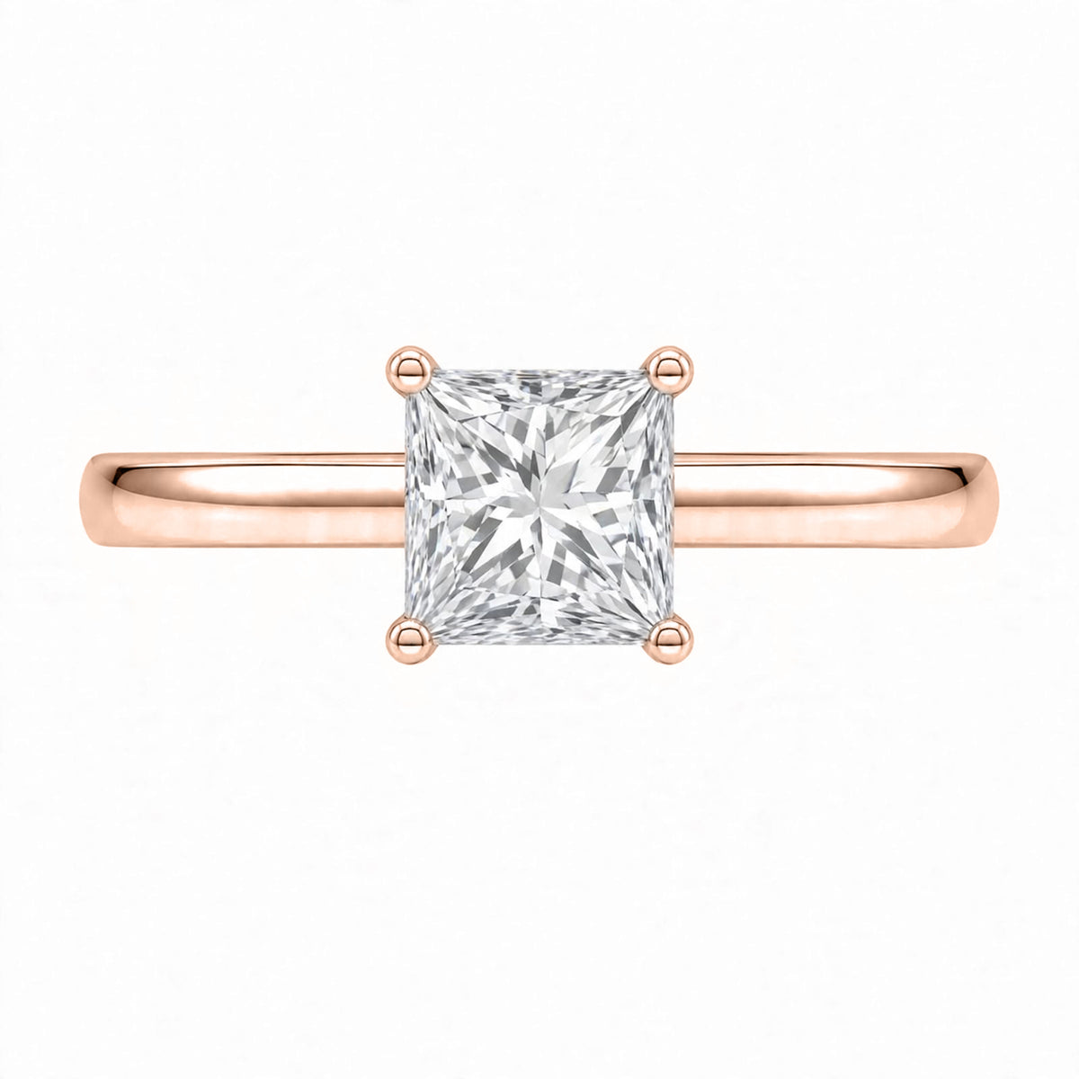 Lab-Grown Diamond Solitaire Engagement Ring in 14K White Gold or 14K Yellow Gold