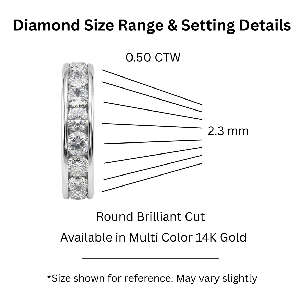 Lab-Grown Diamond Round Eleven-Stone Engagement Ring in 14K White Gold or 14K Yellow Gold