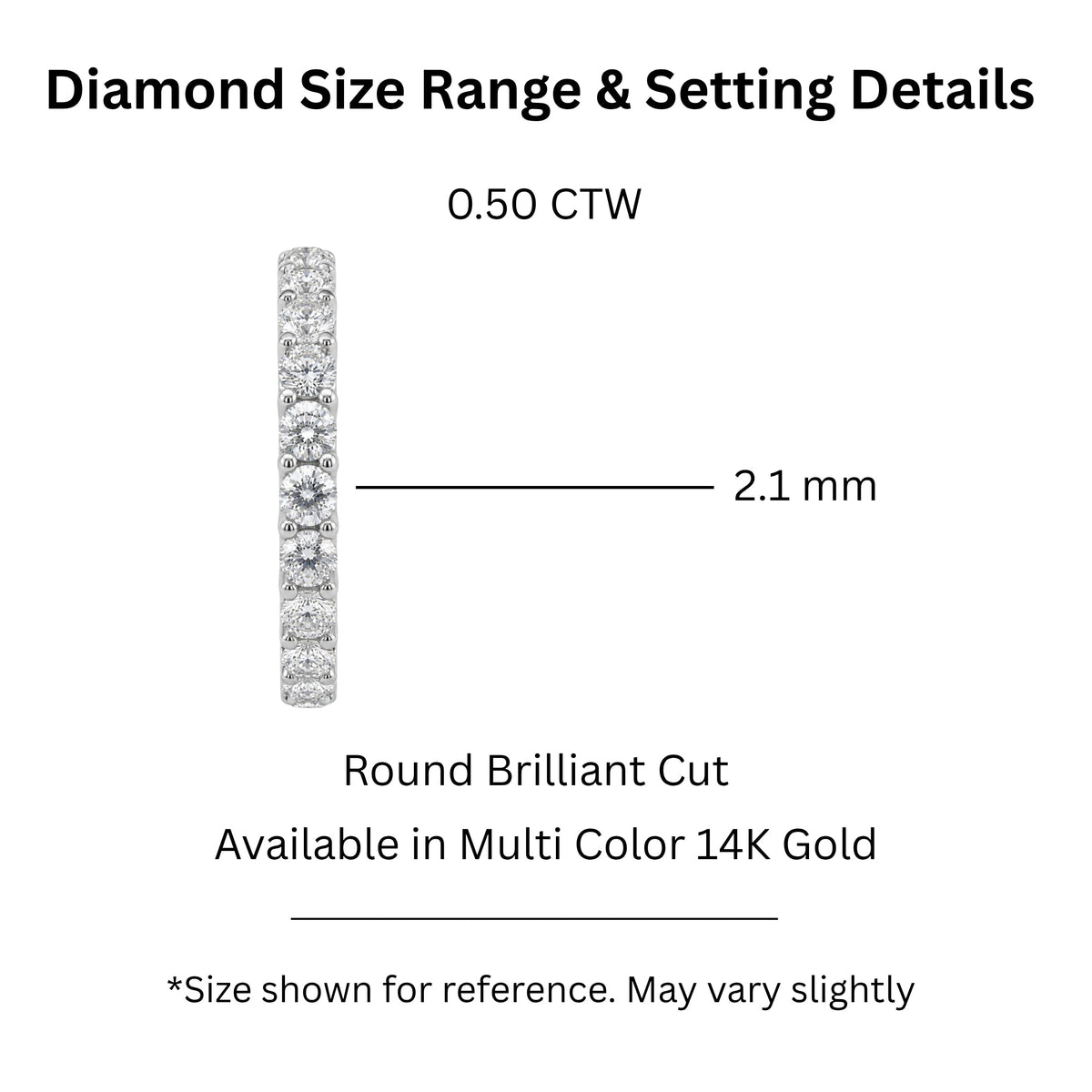 Lab-Grown Diamond Round Band Wedding Ring in 14K White Gold or 14K Yellow Gold
