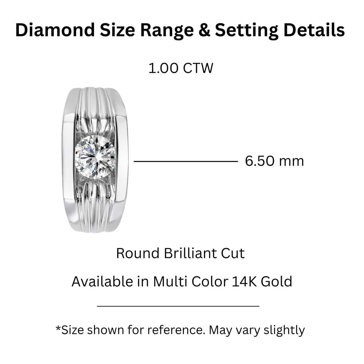 1 ct. T.W. Lab-Grown Diamond Round Engagement Ring in 14K White Gold or 14K Yellow Gold