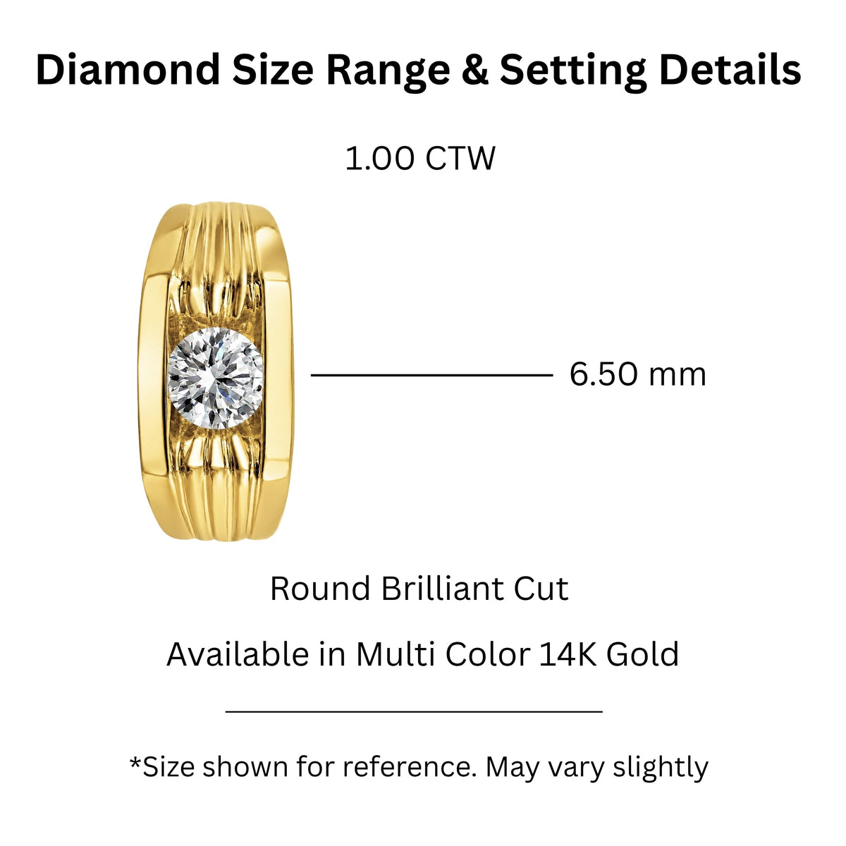 1 ct. T.W. Lab-Grown Diamond Round Engagement Ring in 14K White Gold or 14K Yellow Gold