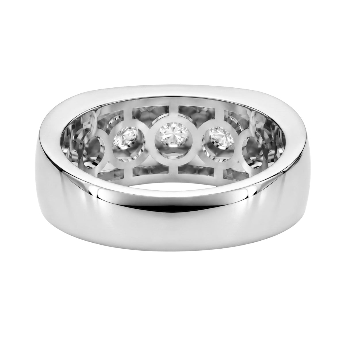 1 ct. T.W. Lab-Grown Diamond Round Three-Stone Engagement Ring in 14K White Gold or 14K Yellow Gold
