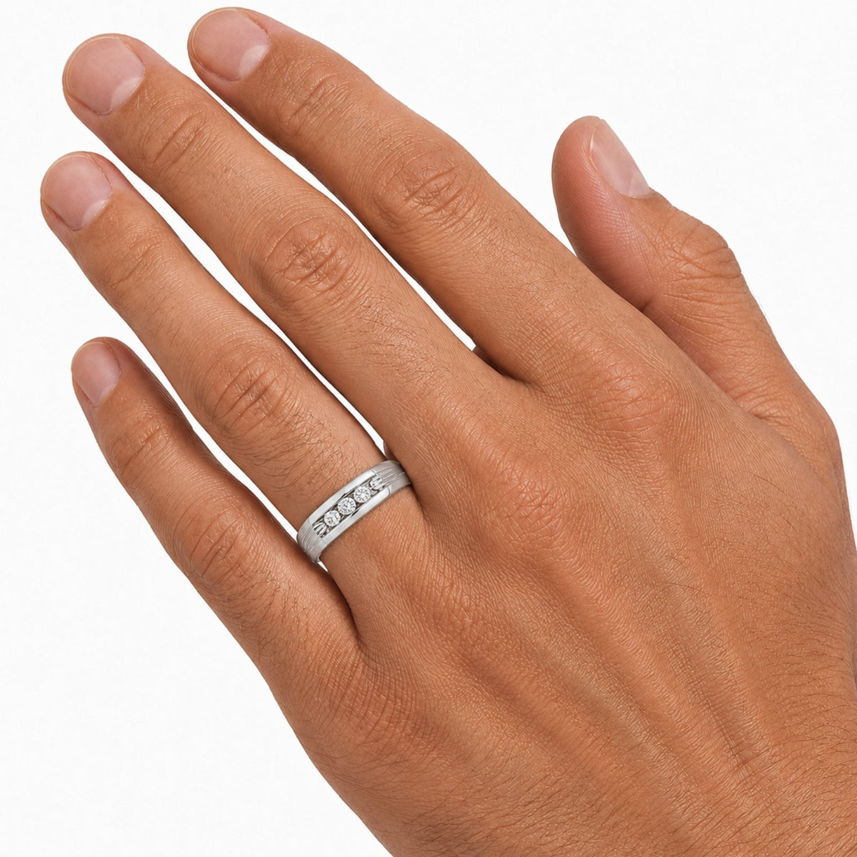 1 ct. T.W. Lab-Grown Diamond Round Three-Stone Engagement Ring in 14K White Gold or 14K Yellow Gold