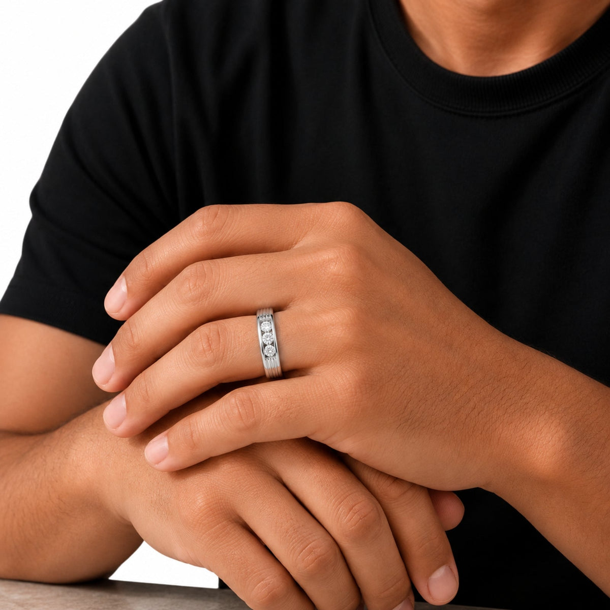 1 ct. T.W. Lab-Grown Diamond Round Three-Stone Engagement Ring in 14K White Gold or 14K Yellow Gold