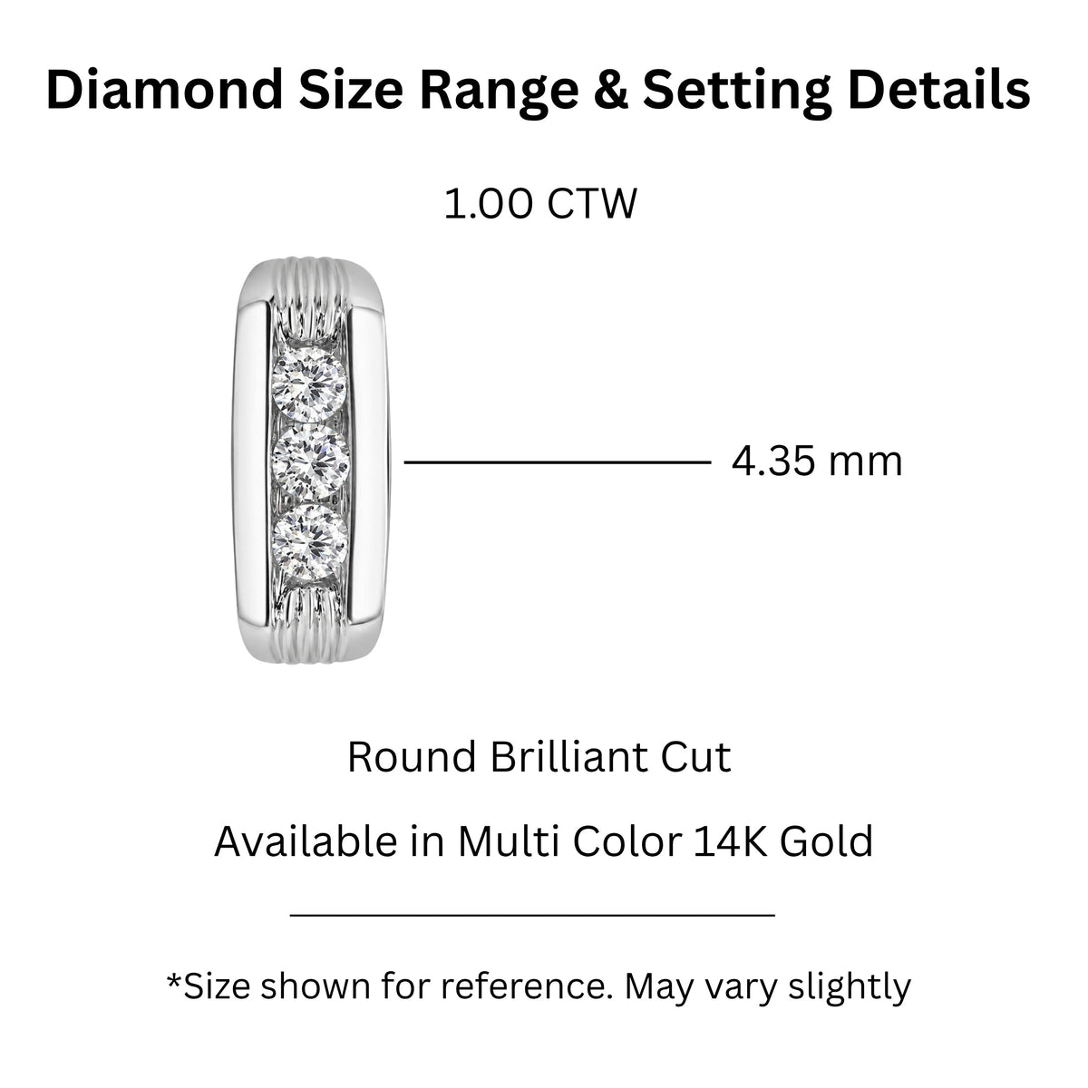 1 ct. T.W. Lab-Grown Diamond Round Three-Stone Engagement Ring in 14K White Gold or 14K Yellow Gold