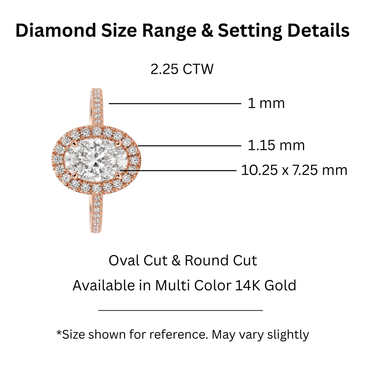 Lab-Grown Diamond Oval Halo Engagement Ring in 14K White Gold or 14K Yellow Gold
