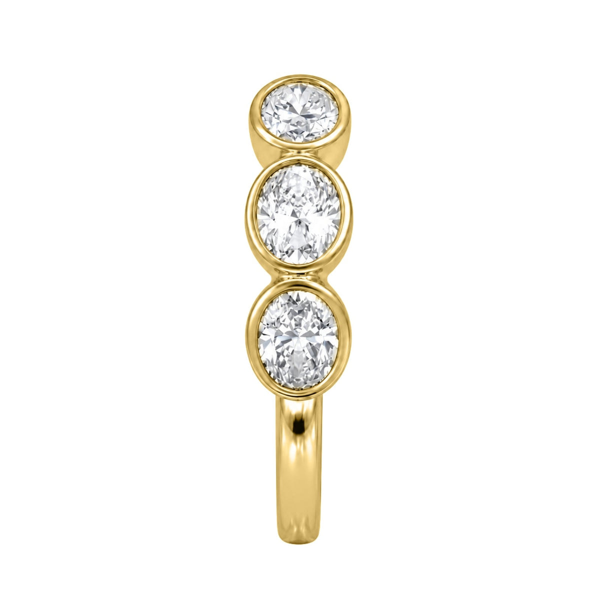 3 ct. T.W. Lab-Grown Diamond Oval Five-Stone Wedding Ring in 14K White Gold or 14K Yellow Gold