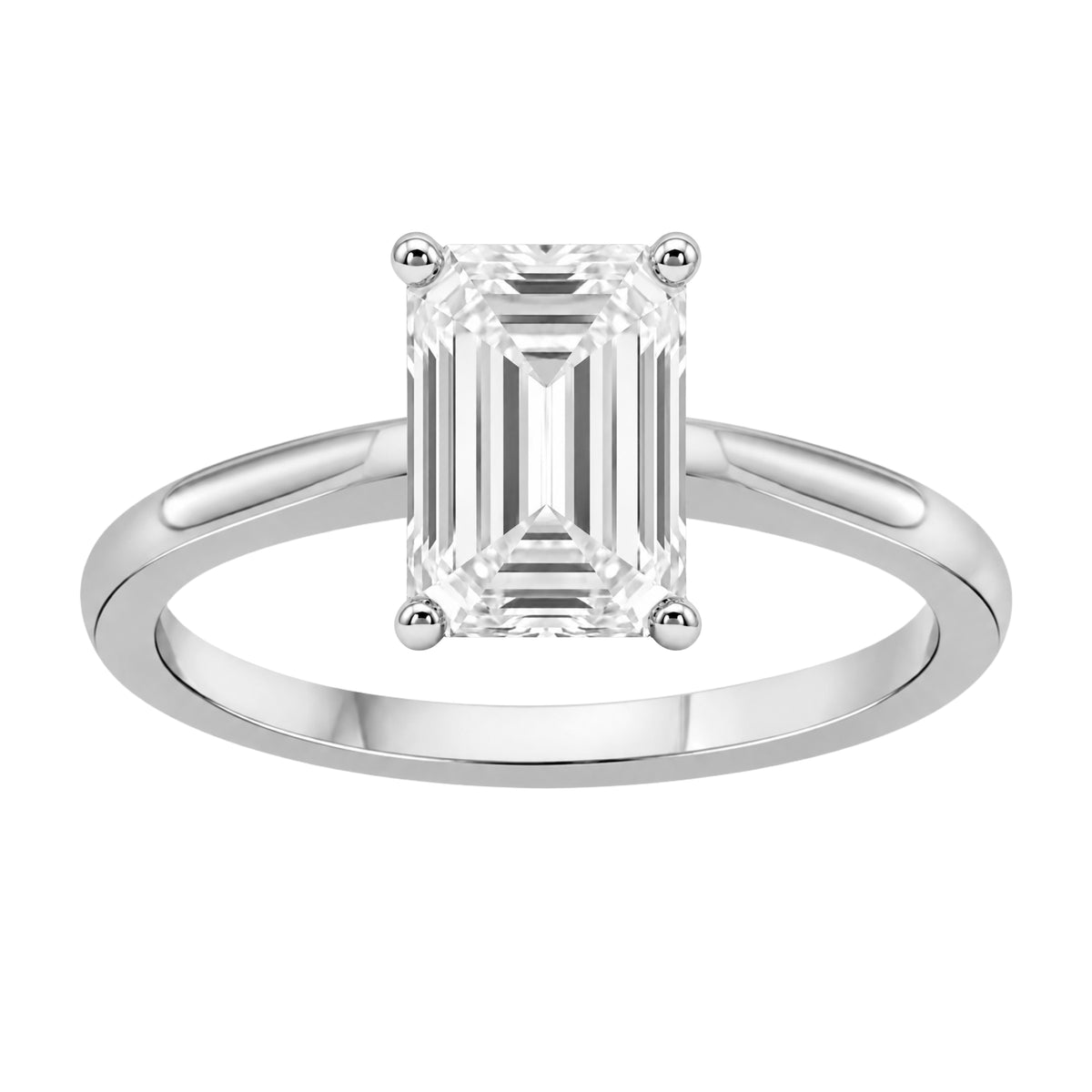 Lab-Grown Diamond Solitaire Engagement Ring in 14K White Gold or 14K Yellow Gold