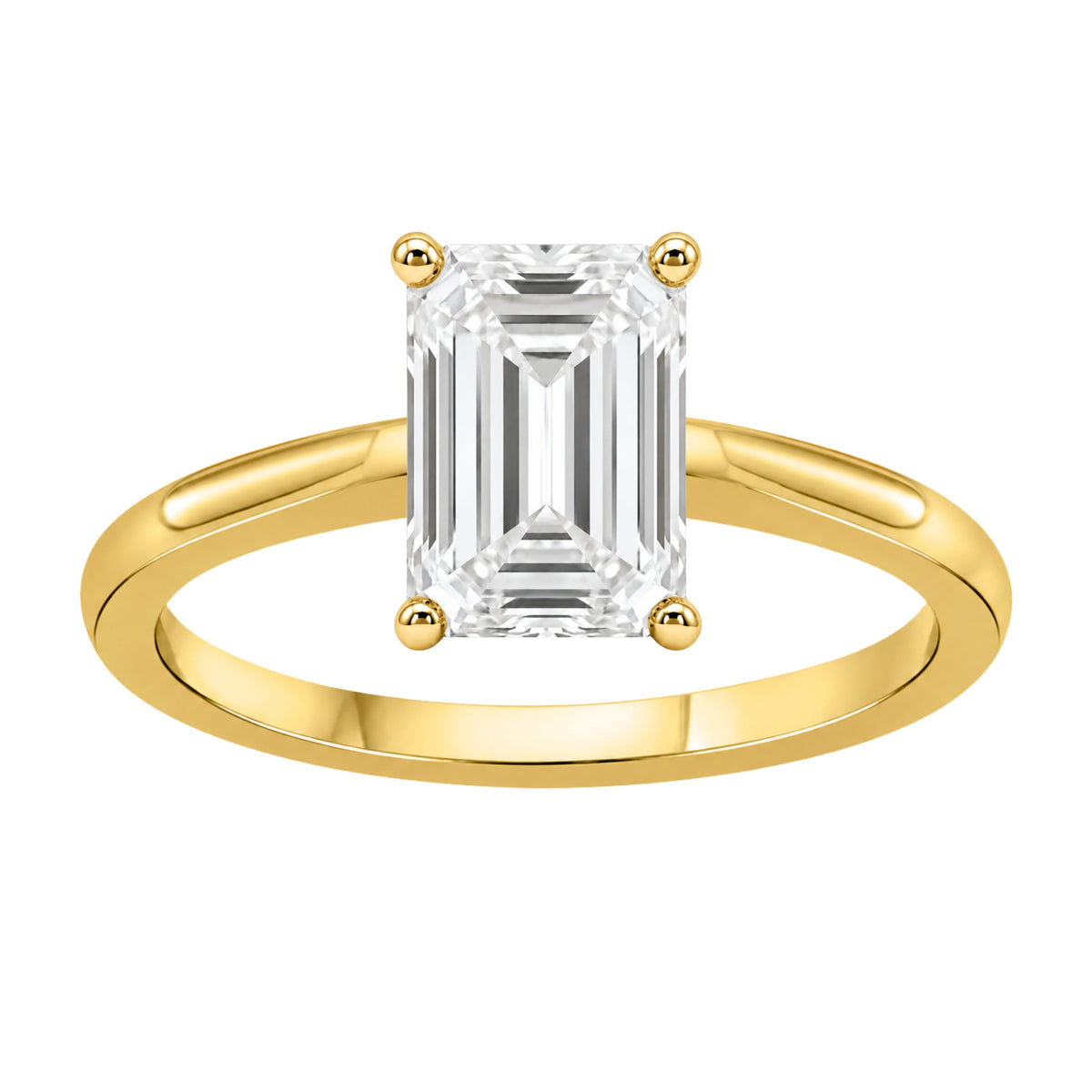 Lab-Grown Diamond Solitaire Engagement Ring in 14K White Gold or 14K Yellow Gold