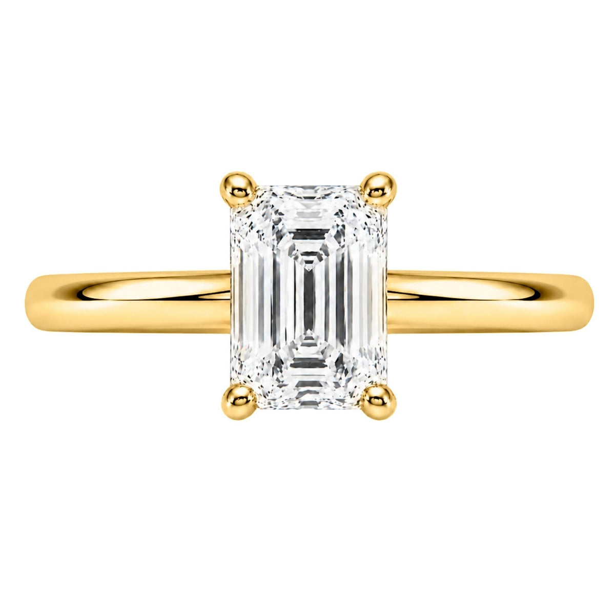 Lab-Grown Diamond Solitaire Engagement Ring in 14K White Gold or 14K Yellow Gold