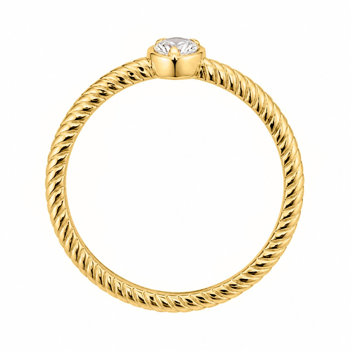 0.2 ct. T.W. Lab-Grown Diamond Pear Bezel Engagement Ring in 14K White Gold or 14K Yellow Gold
