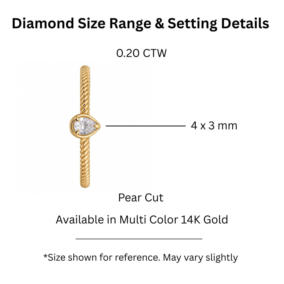 0.2 ct. T.W. Lab-Grown Diamond Pear Bezel Engagement Ring in 14K White Gold or 14K Yellow Gold