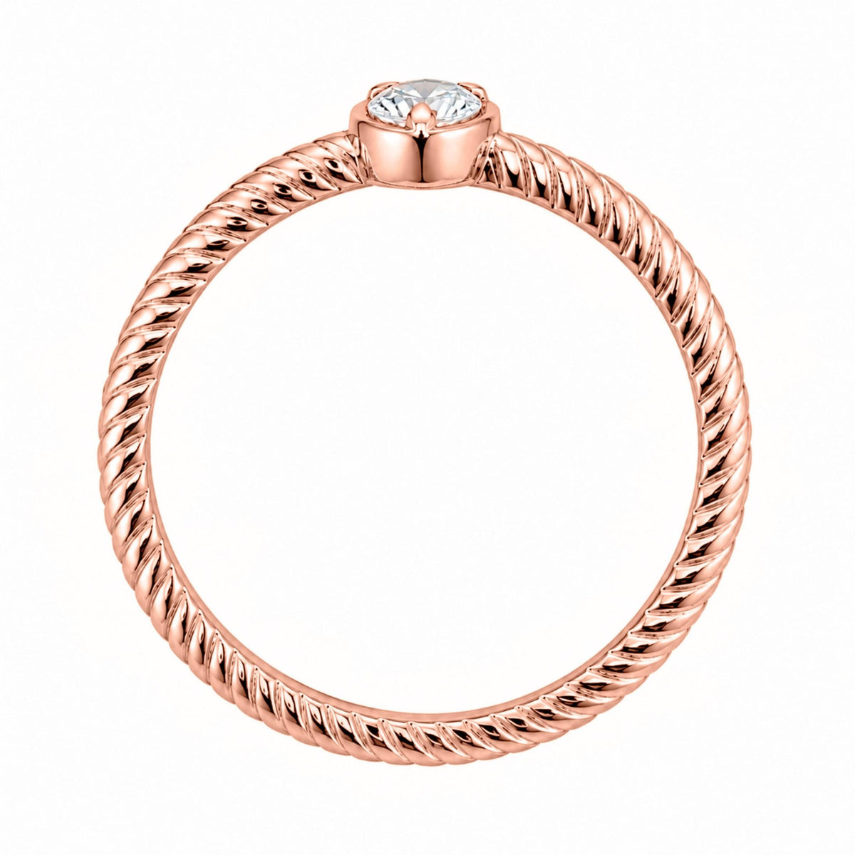 0.2 ct. T.W. Lab-Grown Diamond Pear Bezel Engagement Ring in 14K White Gold or 14K Yellow Gold