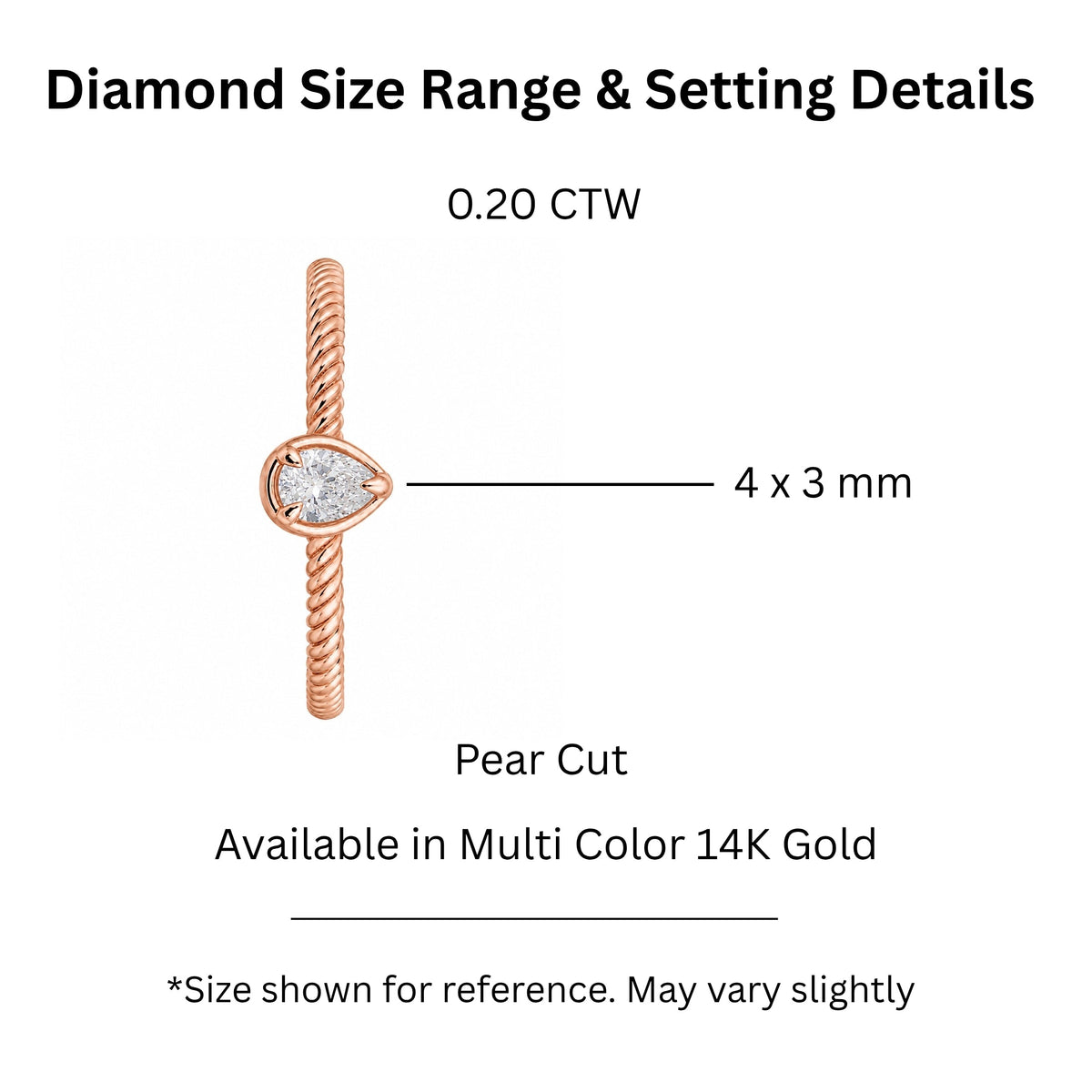 0.2 ct. T.W. Lab-Grown Diamond Pear Bezel Engagement Ring in 14K White Gold or 14K Yellow Gold