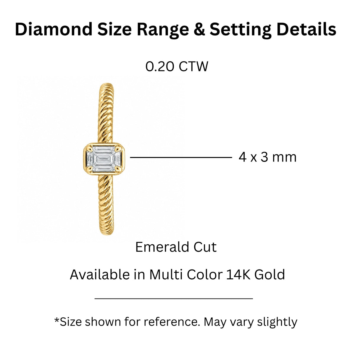 0.2 ct. T.W. Lab-Grown Diamond Emerald-Cut Bezel Engagement Ring in 14K White Gold or 14K Yellow Gold