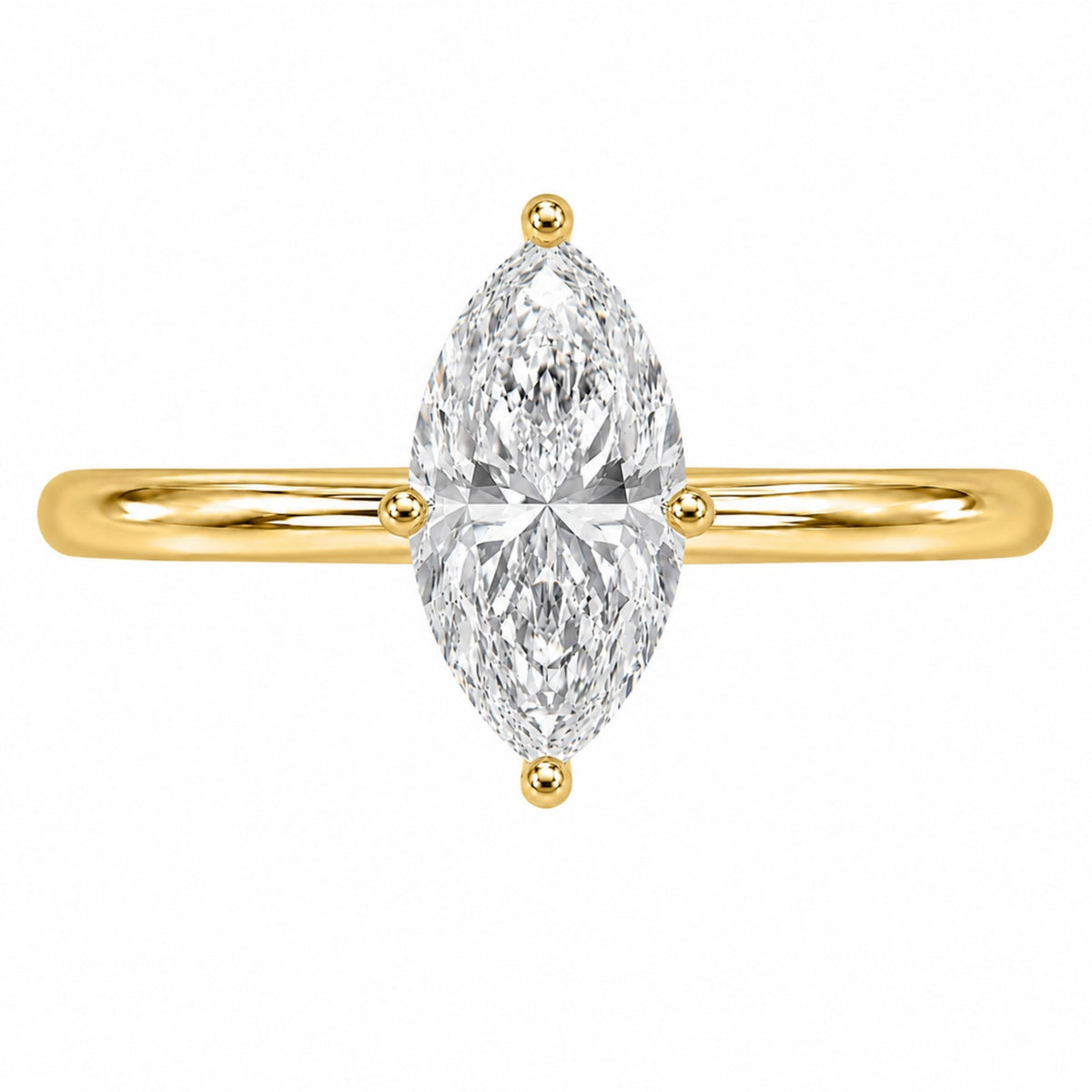Lab-Grown Diamond Solitaire Engagement Ring in 14K White Gold or 14K Yellow Gold