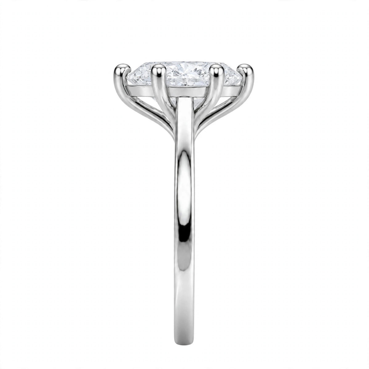 Lab-Grown Diamond Marquise Cut Solitaire Engagement Ring in 14K White Gold or 14K Yellow Gold