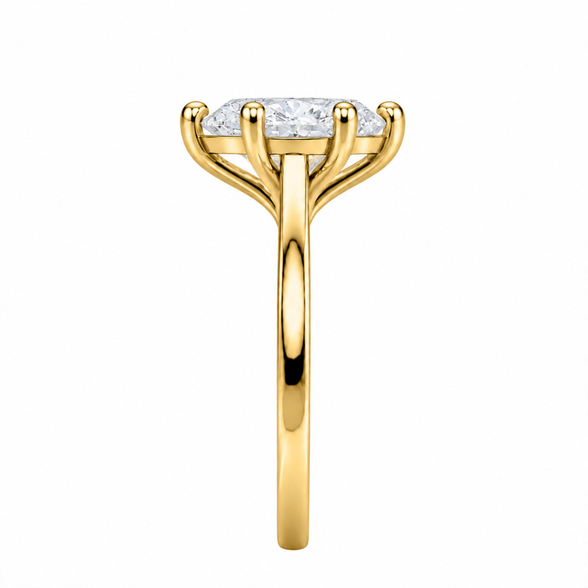 Lab-Grown Diamond Marquise Cut Solitaire Engagement Ring in 14K White Gold or 14K Yellow Gold