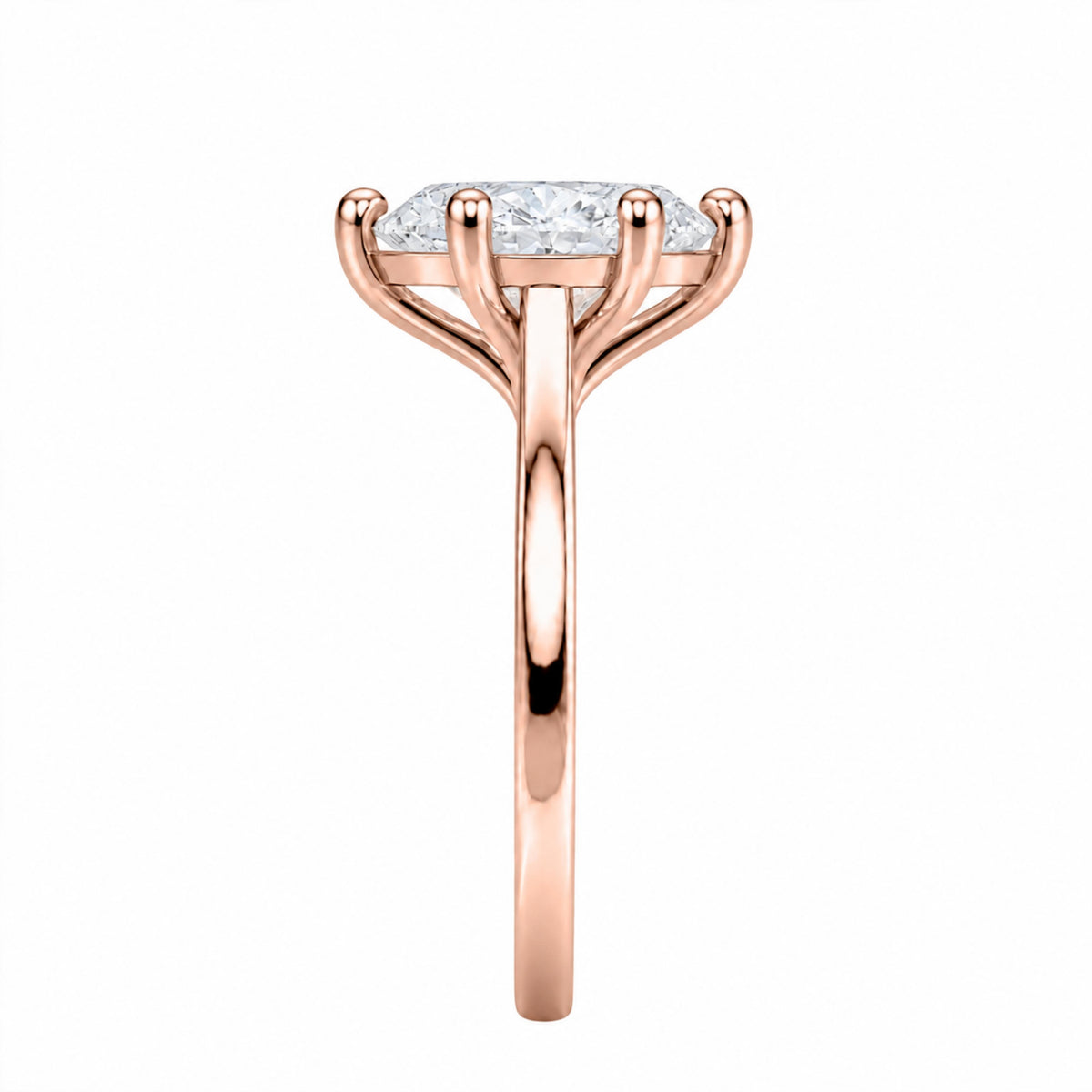 Lab-Grown Diamond Marquise Cut Solitaire Engagement Ring in 14K White Gold or 14K Yellow Gold
