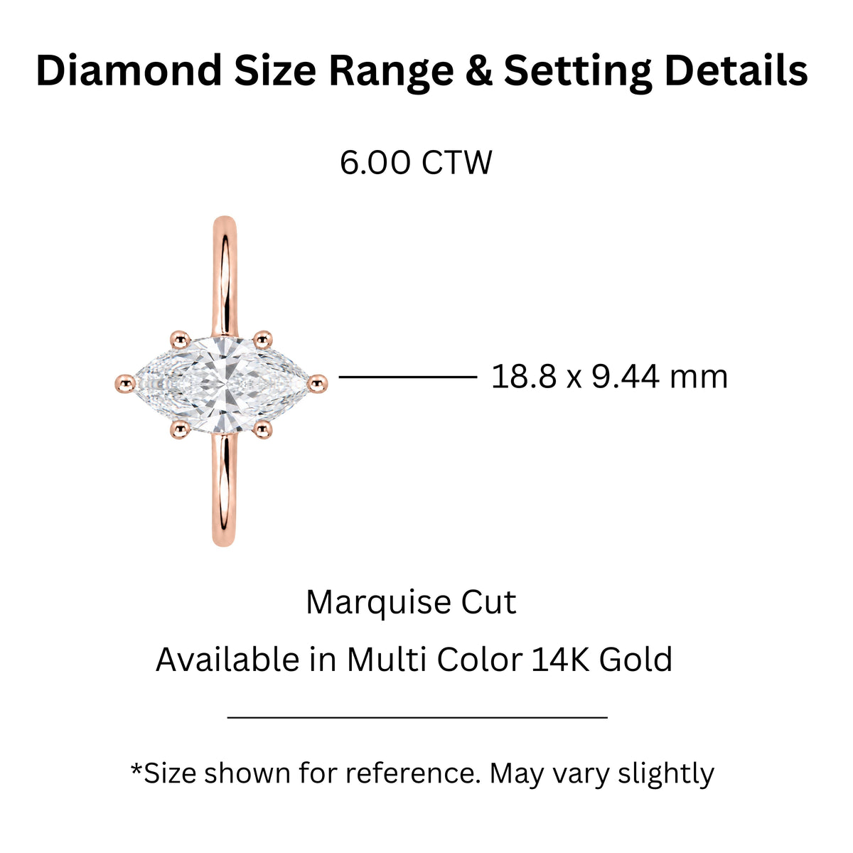 Lab-Grown Diamond Marquise Cut Solitaire Engagement Ring in 14K White Gold or 14K Yellow Gold