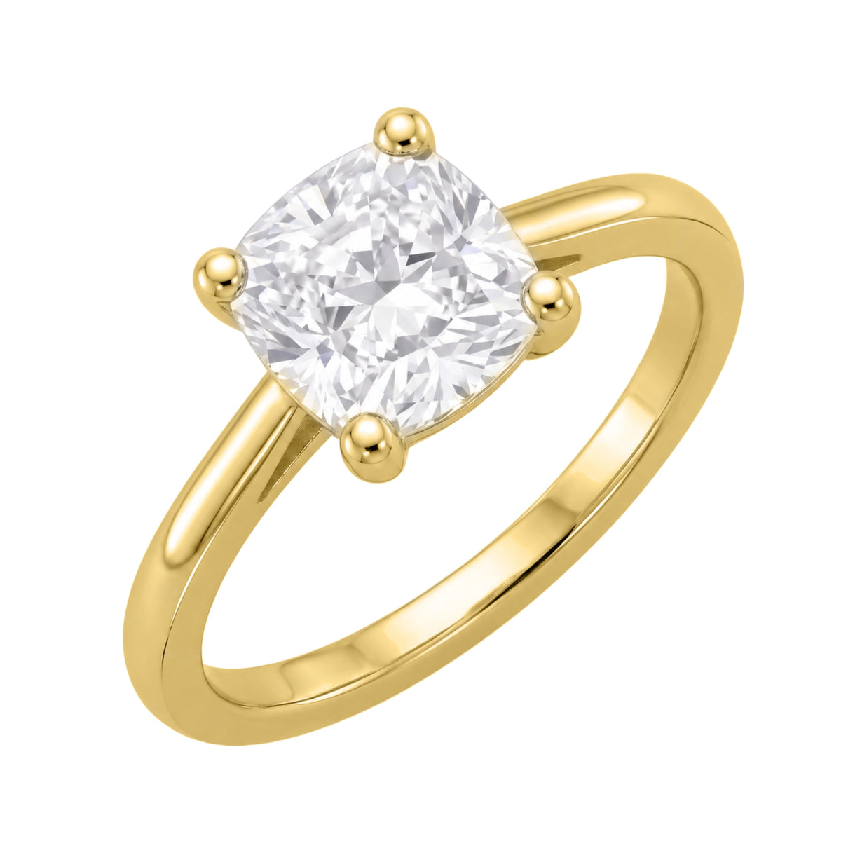 Lab-Grown Diamond Solitaire Engagement Ring in 14K White Gold or 14K Yellow Gold