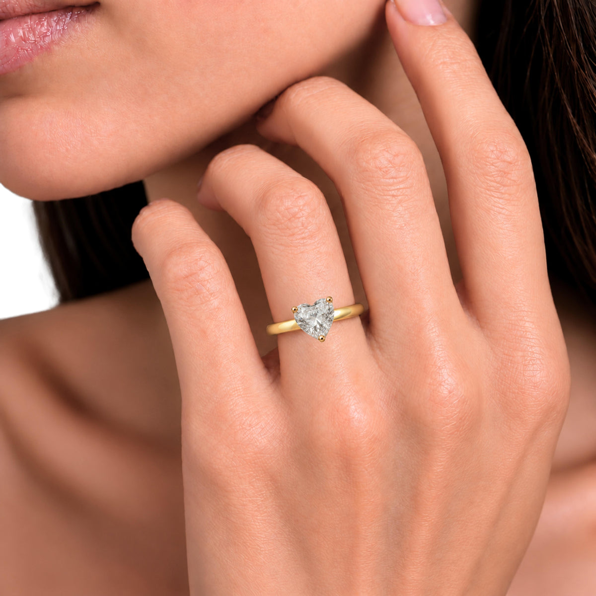 Lab-Grown Diamond Solitaire Engagement Ring in 14K White Gold or 14K Yellow Gold