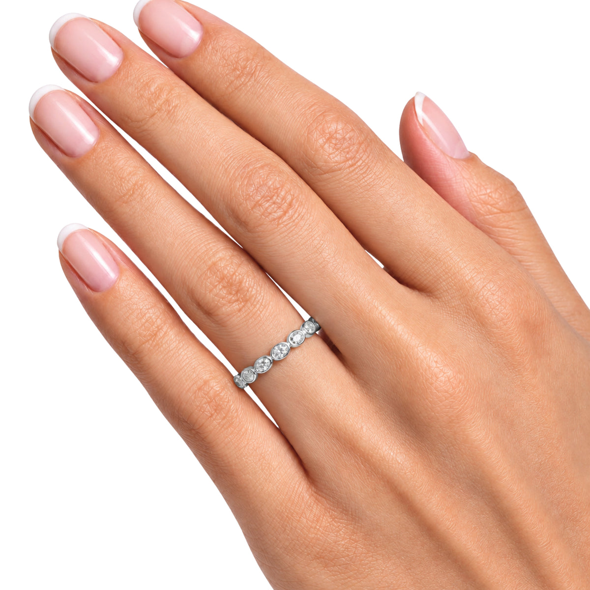 Lab-Grown Diamond Round 7 Stone Ring in 14K White Gold or 14K Yellow Gold