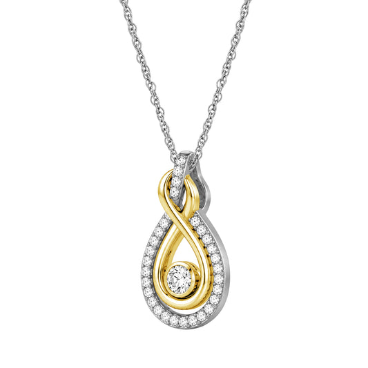 1/2 ct. T.W. Lab-Grown Diamond Pendant in 14K Gold over Silver