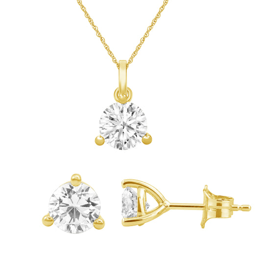 1 ct. T.W. Lab-Grown Diamond Jewelry Set in 10K White Gold or 10K Yellow Gold