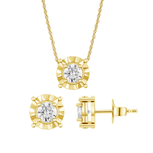 2 ct. T.W. Lab-Grown Diamond Solitaire Jewelry Set in Sterling Silver or Gold over Silver