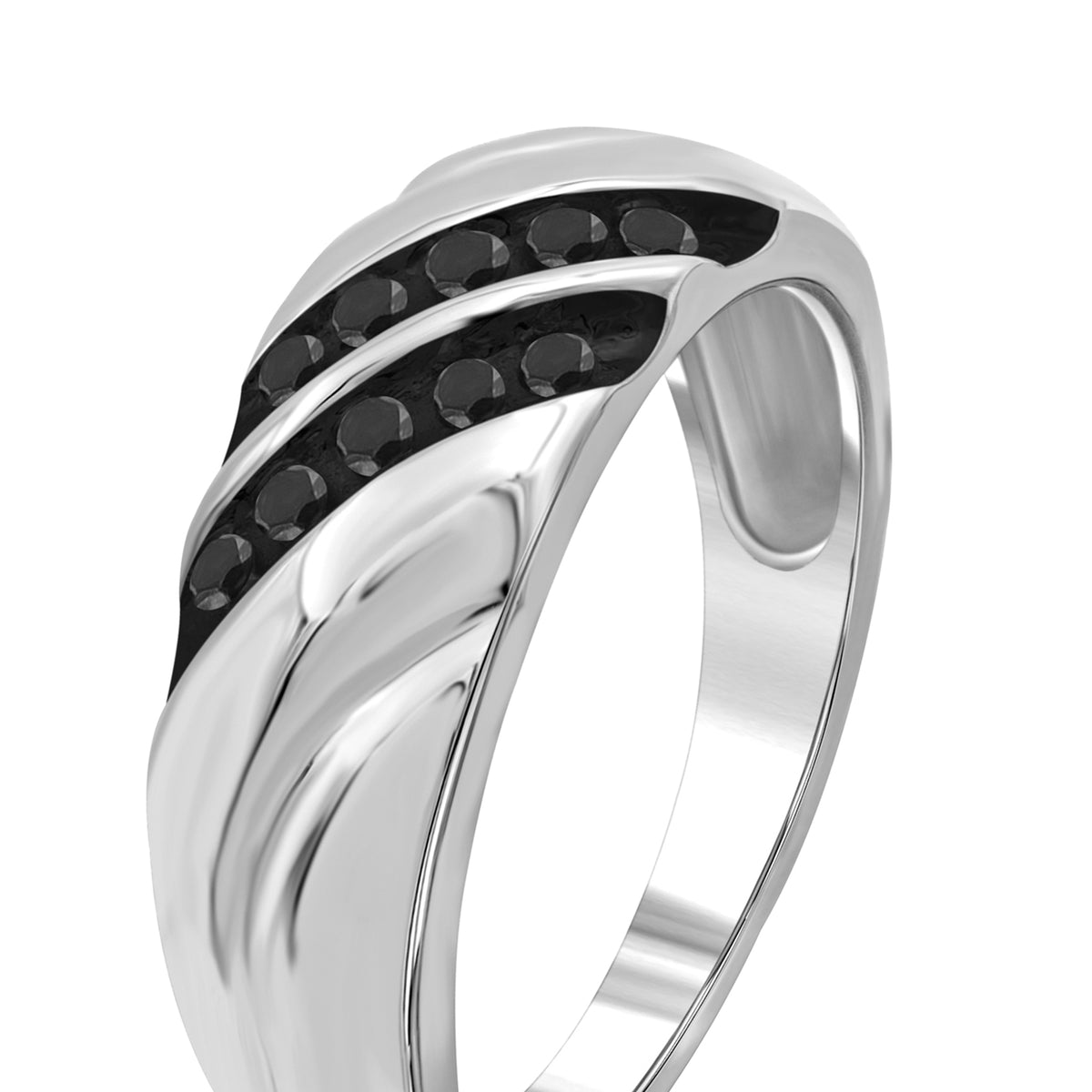 1/4 ctw Black Diamond Men's Ring in Sterling Silver