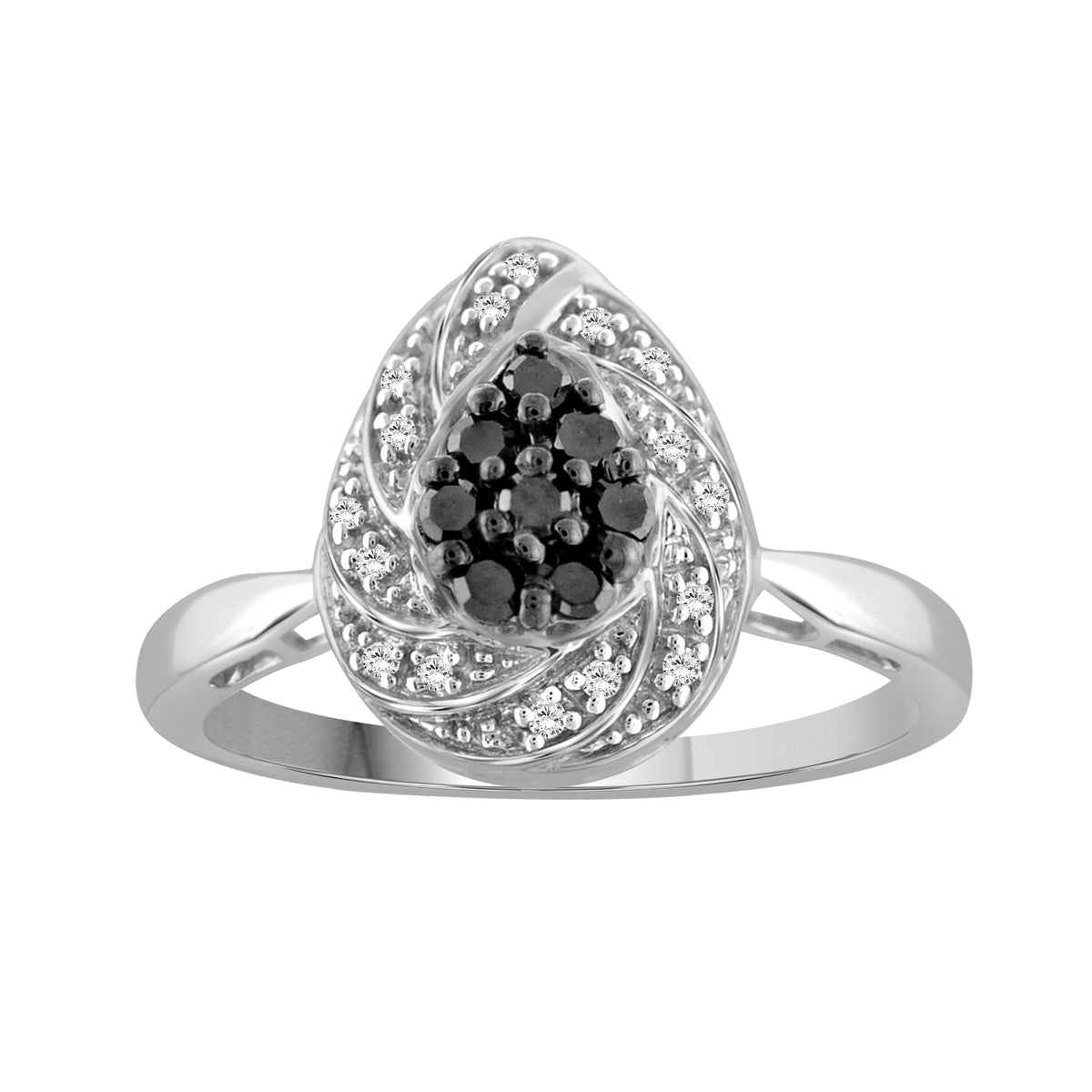 1/4 ctw Black and White Diamond Ring in Sterling Silver
