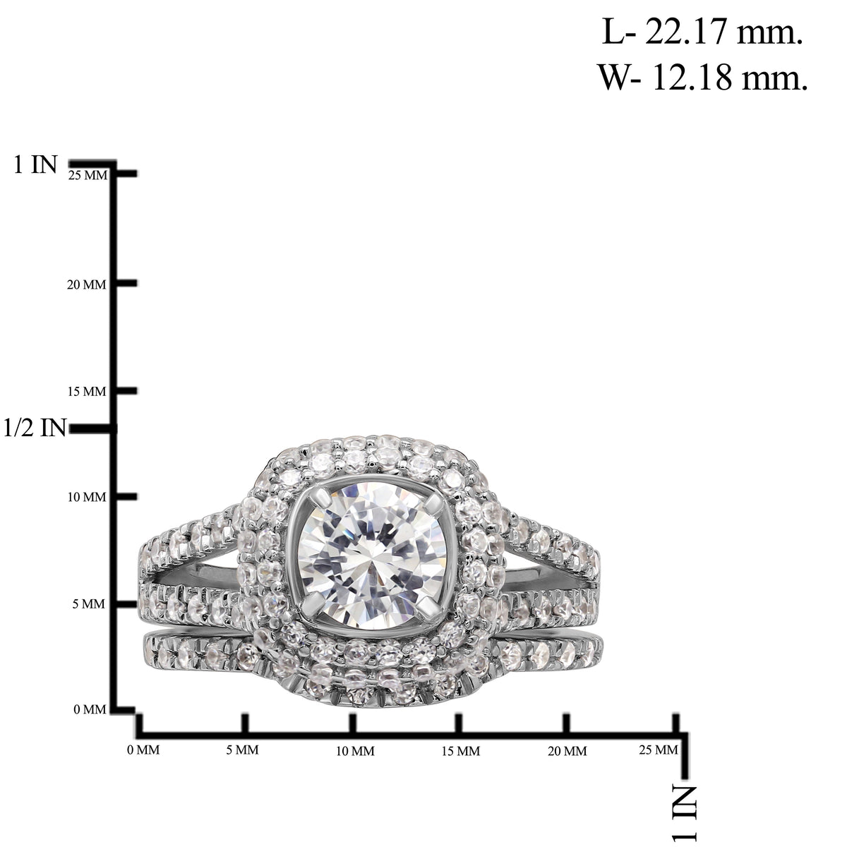 2 ct. T.W. Lab-Grown Diamond Halo Engagement Ring in 14K White Gold or 14K Yellow Gold