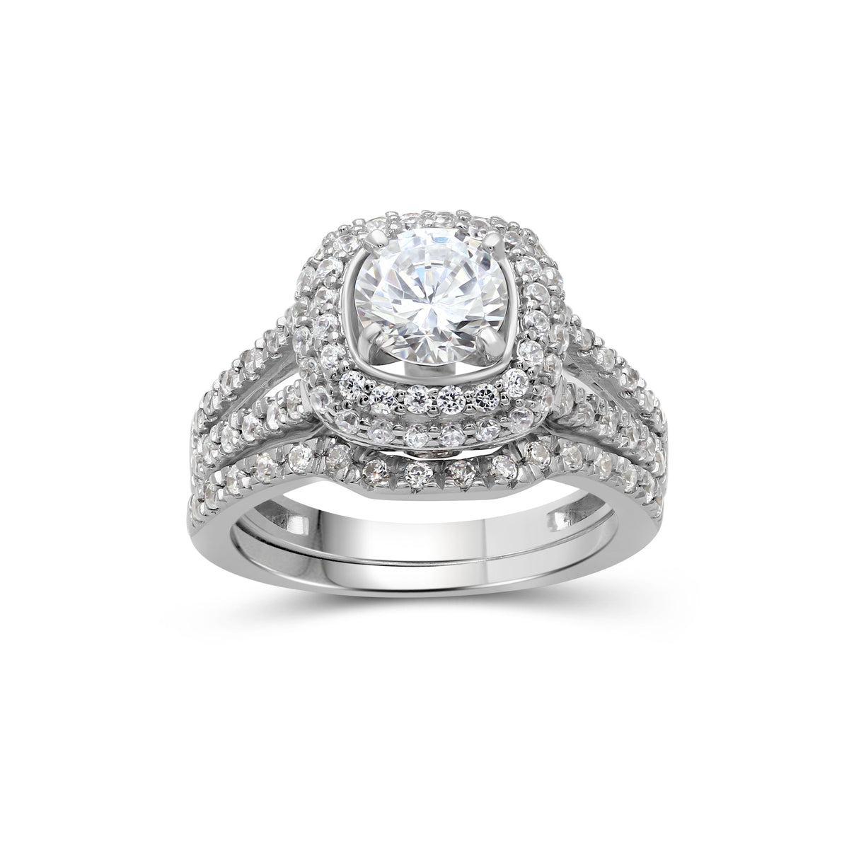 2 ct. T.W. Lab-Grown Diamond Halo Engagement Ring in 14K White Gold or 14K Yellow Gold