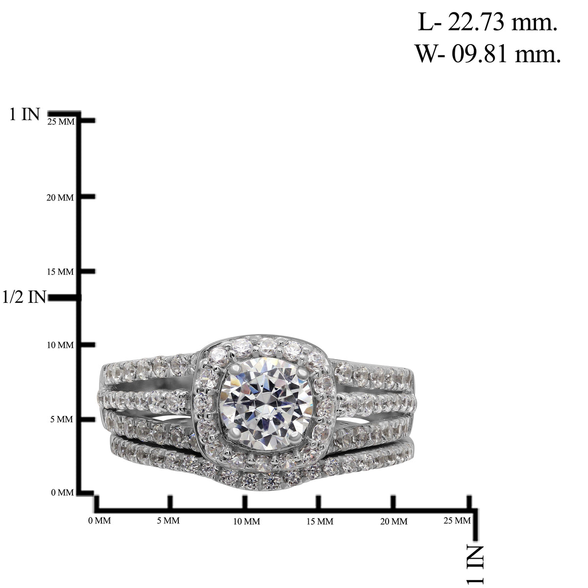 2.15 ct. T.W. Lab-Grown Diamond Halo Engagement Ring in 14K White Gold or 14K Yellow Gold